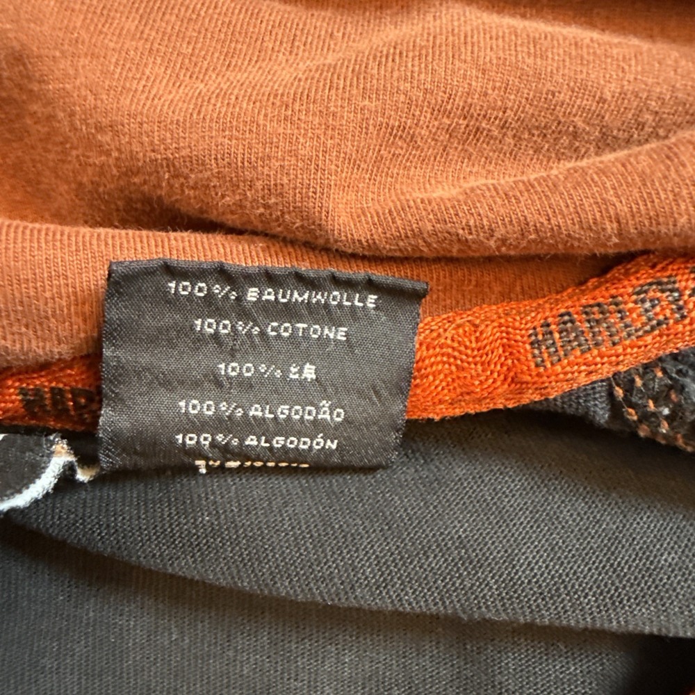 Vintage Harley Davidson Genuine MotorClothes Full Zip Hoodie Blk Gray Wings 2XL - Picture 9 of 11